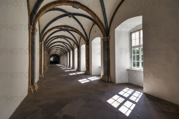 Cloister, former abbey and Corvey Castle, The Carolingian westwork and the Civitas Corvey, interior view, Höxter, Germany, Europe