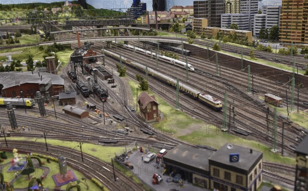 Hamburg Central Station in Miniatur Wunderland, Hamburg, Germany, Europe
