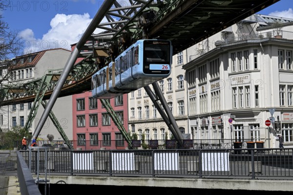 Suspension railway, Elberfeld district, Wuppertal, Bergisches Land, North Rhine-Westphalia, Germany, Europe