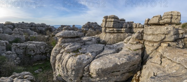 Bizarre limestone rock formations, El Torcal nature reserve, Torcal de Antequera, Malaga province, Andalusia, Spain, Europe