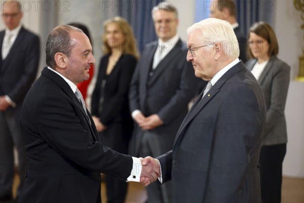 Viktor Yengibaryan Armenia is received by Frank-Walter Steinmeier (President of the Federal Republic of Germany) in front of the Federal President's New Year's Reception at Bellevue Palace, Berlin 14 January 2025