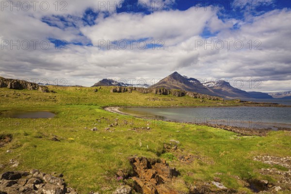 Coastal landscape at at Djupivogur, East Iceland