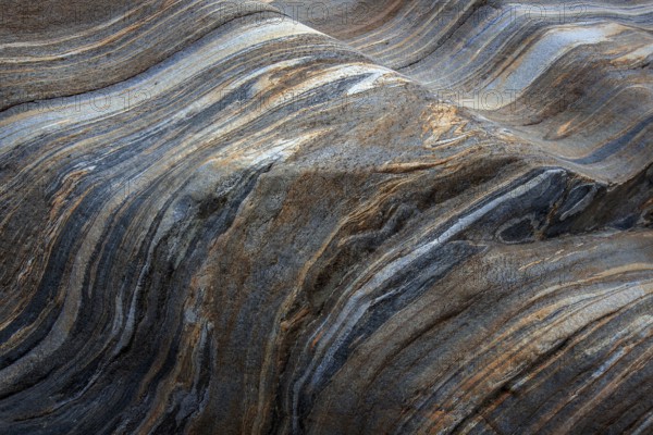 Rock structures in the Verzasca River, near Lavertezzo, Canton Ticino, Switzerland, Europe