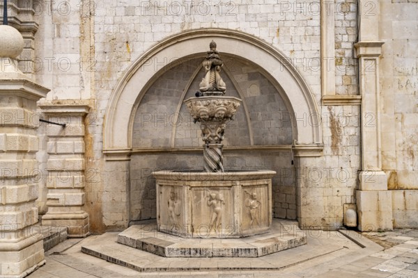 The small Onofrio fountain in Dubrovnik, Croatia, Europe