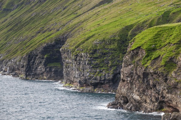 Coast, Vidareidi, Vidoy Island, Viðareiði, Viðoy Island, sunset, Faroe Islands, Denmark, Europe