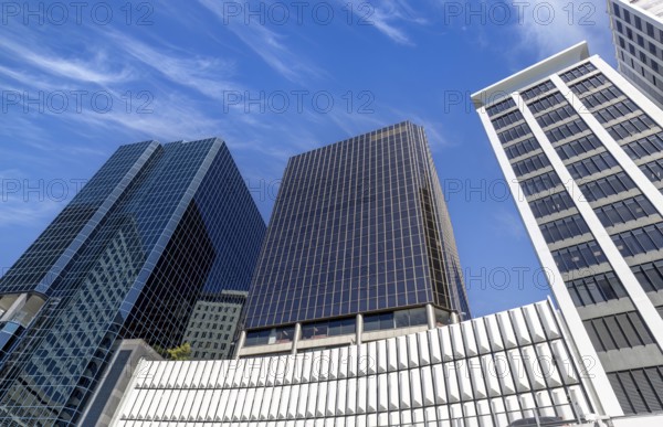 Panoramic skyline of Wellington downtown financial center, New Zealand.