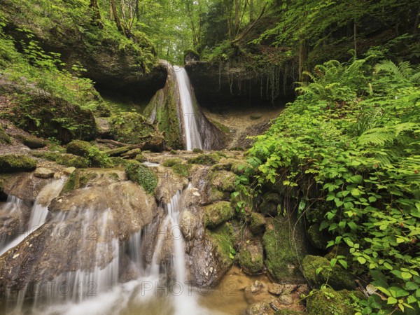 Schwarzenbach Waterfall, Baar, Canton Zug, Switzerland, Europe