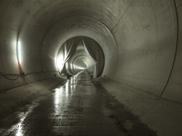 Completed tunnel section in construction lot H41, Brenner Base Tunnel, Zenzendorf, Tyrol, Austria, Europe