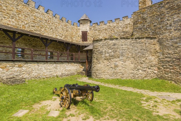 Lubovna Castle, built at the end of the 13th century. Station 6 and 7, Western Renaissance bastion and casemates