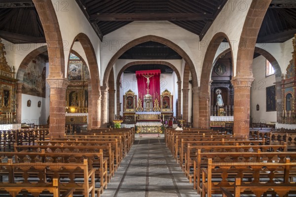 Interior of the Church of the Assumption of the Virgin Mary or Nuestra Senora de Asuncion in the island capital San Sebastian de La Gomera, La Gomera, Canary Islands, Spain, Europe