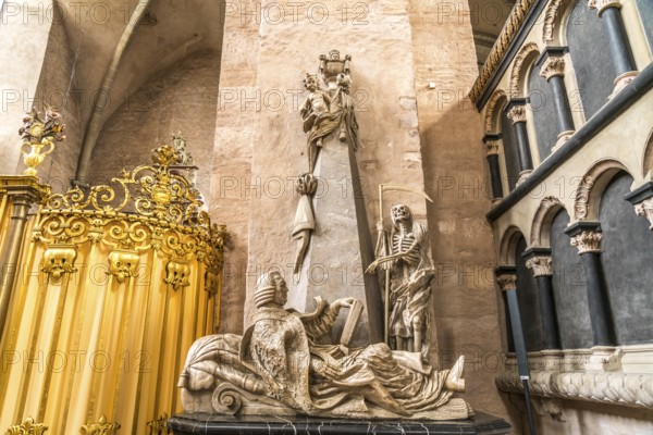 Tomb of Johann Philipp von Walderdorf in the interior of St Peter's Cathedral, UNESCO World Heritage Site in Trier, Rhineland-Palatinate, Germany, Europe