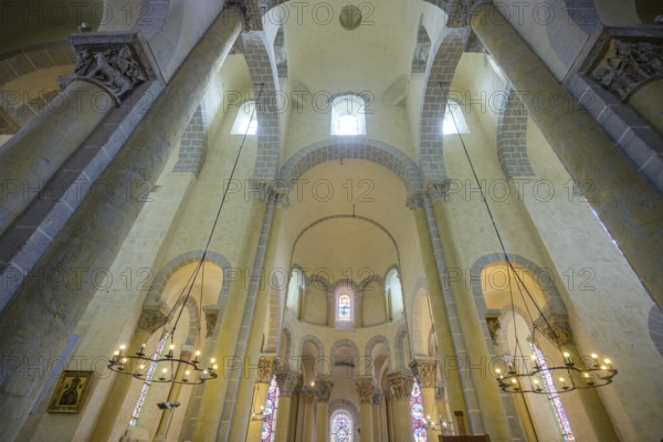Romanesque church of Saint-Nectaire, Département Puy-de-Dôme, France, Europe