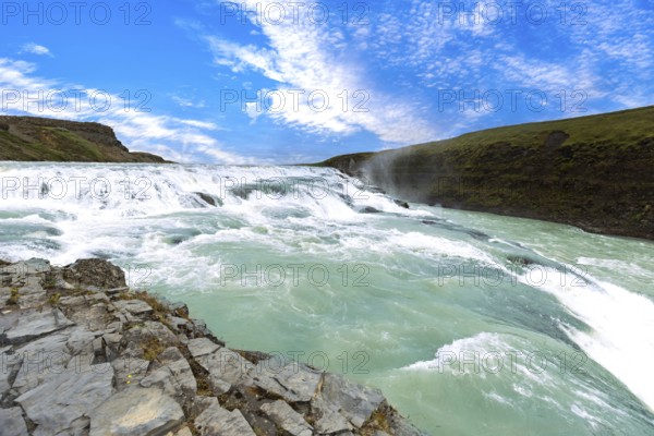 Reykjavik, tour to scenic Gullfoss Falls, a part of Iceland Golden Circle travel destination