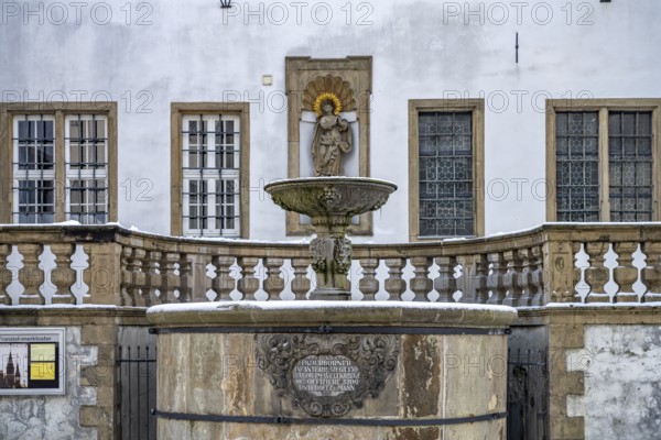 Fountain at the Franciscan monastery in Paderborn, North Rhine-Westphalia, Germany, Europe