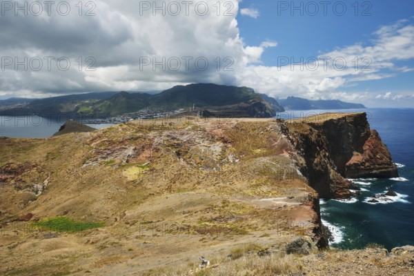 Madeira Island scenic rugged landscape view from Ponta do Sao Lourenco cape. Madeira, Portugal, Europe