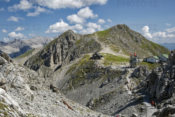 View of the Hafelekar of the Innsbruck North Chain of the Alps, Alpine landscape, Innsbruck, Tyrol, Austria, Europe