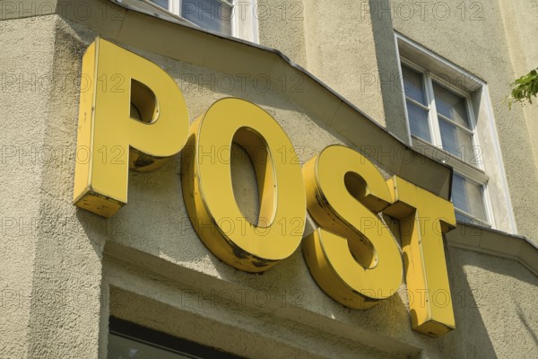 Old logo, post office, Residenzstraße, Reinickendorf, Berlin, Germany, Europe
