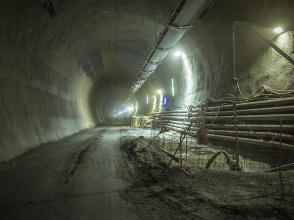 Tunnel section, construction lot H53 in the Brenner Base Tunnel, Tyrol, Austria, Europe