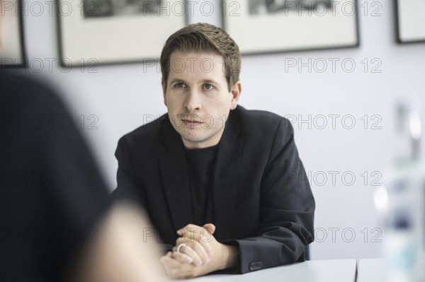 Kevin Kuehnert, SPD General Secretary, recorded in Berlin, 20/08/2024 during an interview