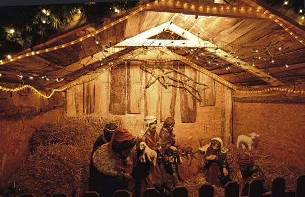 Europe, Germany, Lower Saxony, Hamburg Metropolitan Region, Buxtehude, Christmas, Christmas cot, Hamburg, Hamburg, Federal Republic of Germany, Europe