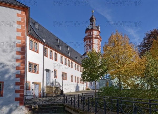 Ehrenstein Castle, a well-preserved Renaissance castle with castle garden. Ohrdruf, Thuringia, Germany, Europe