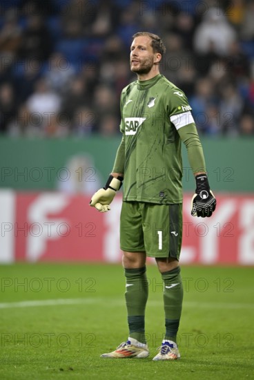Goalkeeper Oliver Baumann TSG 1899 Hoffenheim (01) DFB Cup, PreZero Arena, Sinsheim, Baden-Württemberg, Germany, Europe