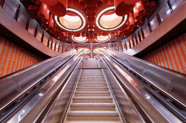 Pannenhuis metro station, Brussels, Brabant, Belgium, Europe