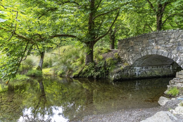 Stone bridge in Snowdonia National Park, Wales, Great Britain