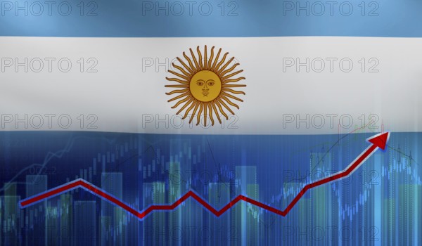 Graph of recovery of the Argentine economy. Rise of the Argentine economy in the graph