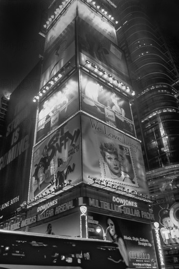 Illuminated advertising in Times Square, New York City, USA, North America