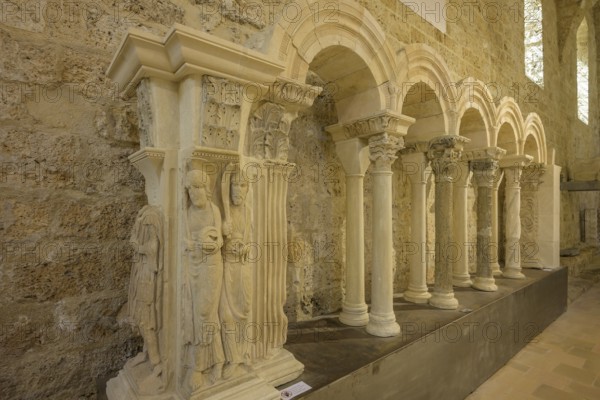 Museum in the Abbey of Gellone, also Saint-Guilhem-le-Désert Monastery, Département Hérault, France, Europe