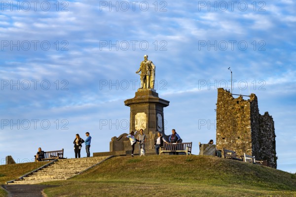 Monument to Prince Albert on Castle Hill in Tenby, Wales, Great Britain