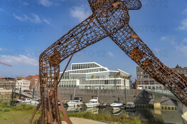 Peaceful Warrior Vreedzame Krijger, Maasboulevard and city harbour in Venlo, Netherlands