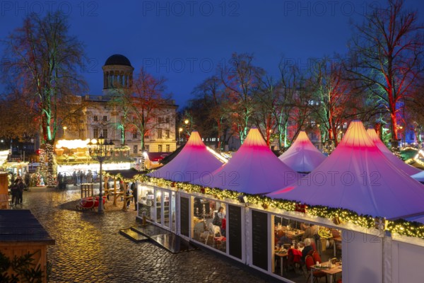 Christmas market at Charlottenburg Palace, Blue Hour, Charlottenburg, Berlin, Germany, Europe