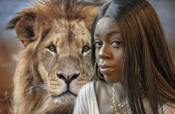 Lion portrait with Sefora Model Composing