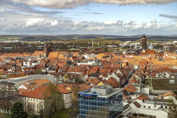 City view of Göttingen seen from above, Lower Saxony, Germany, Europe