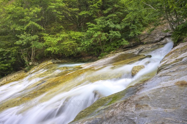Beautiful stone structures at the Gesso della Barra torrent, Entracque, province of Cuneo, Italy, Europe