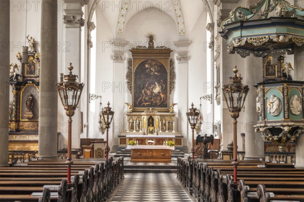 Interior of the Catholic Church of St Maximilian, Maxkirche, state capital Düsseldorf, North Rhine-Westphalia, Germany, Europe