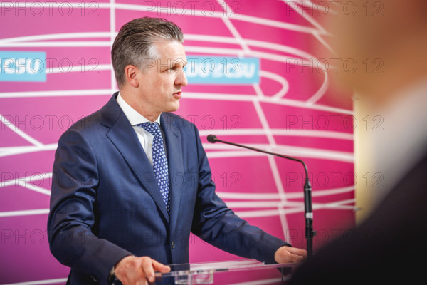 Press statement with Thorsten Frei, First Parliamentary Secretary of the CDU/CSU parliamentary group, in Berlin, 23 April 2024, Berlin, Germany, Europe