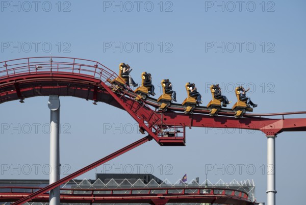 Ride, roller coaster, Tivoli amusement and recreation park, city centre, Copenhagen, Denmark, Europe