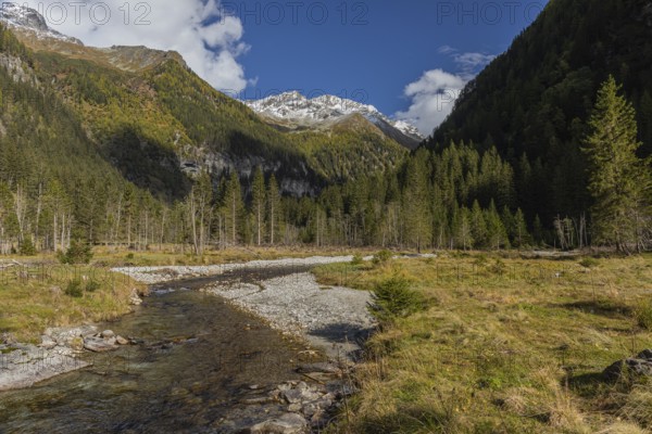 View along the Seebach valley, Mallnitz, Carinthia, Austria, Europe