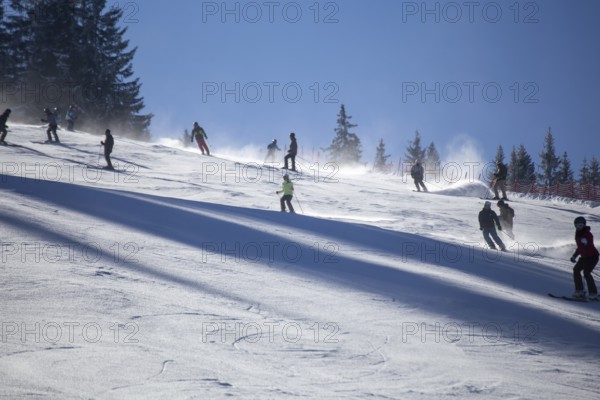 Oberjoch, Bavaria: Best skiing weather on Shrove Sunday ensures plenty of activity in the ski area