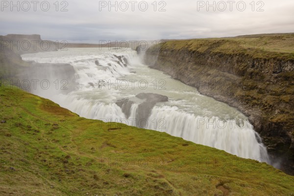 Gullfoss waterfall. A waterfall located in the canyon of the Hvítá river in southwest Iceland