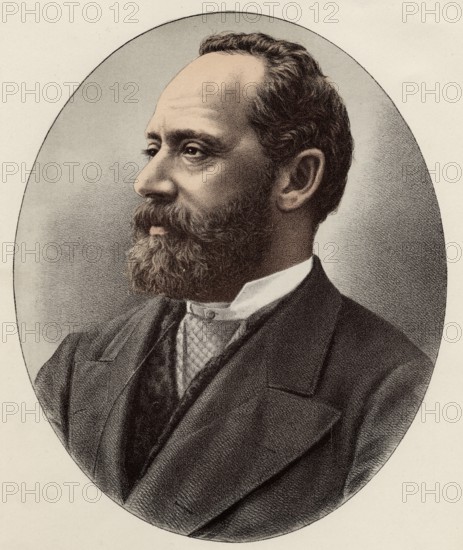 Professor Arminius Vambery, 1832-1913, Hungarian philologist and traveller, Historical, digitally restored reproduction from a 19th century original, Record date not stated