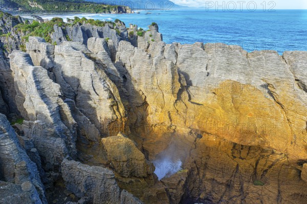 Pancake Rocks, Punakaiki, South Island, New Zealand, Oceania