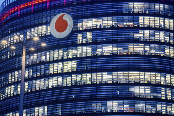 The headquarters of Vodafone, in Düsseldorf-Heerdt, Vodafone-Campus, office tower, North Rhine-Westphalia, Germany, Europe