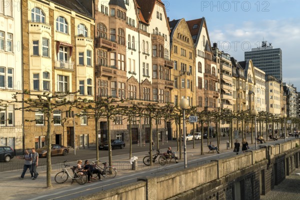 Rheinuferpromenade, City of Düsseldorf, North Rhine-Westphalia, Germany, Europe