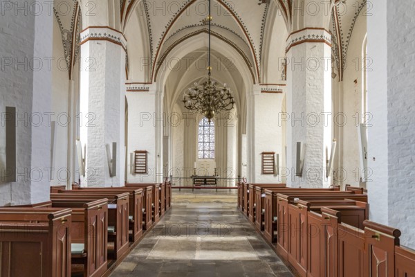 Interior of St Hans Church in the main town of Stege, Mön Island, Denmark, Europe
