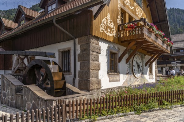 Traditional Black Forest house with mill at Hofgut Sternen near Breitnau, Black Forest, Baden-Württemberg, Germany, Europe