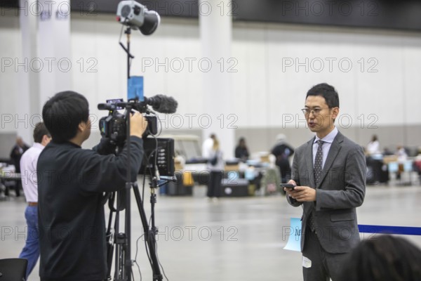 Detroit, Michigan USA, 5 November 2024, News media reported on the counting of Detroit absentee ballots on election day in the 2024 presidential election